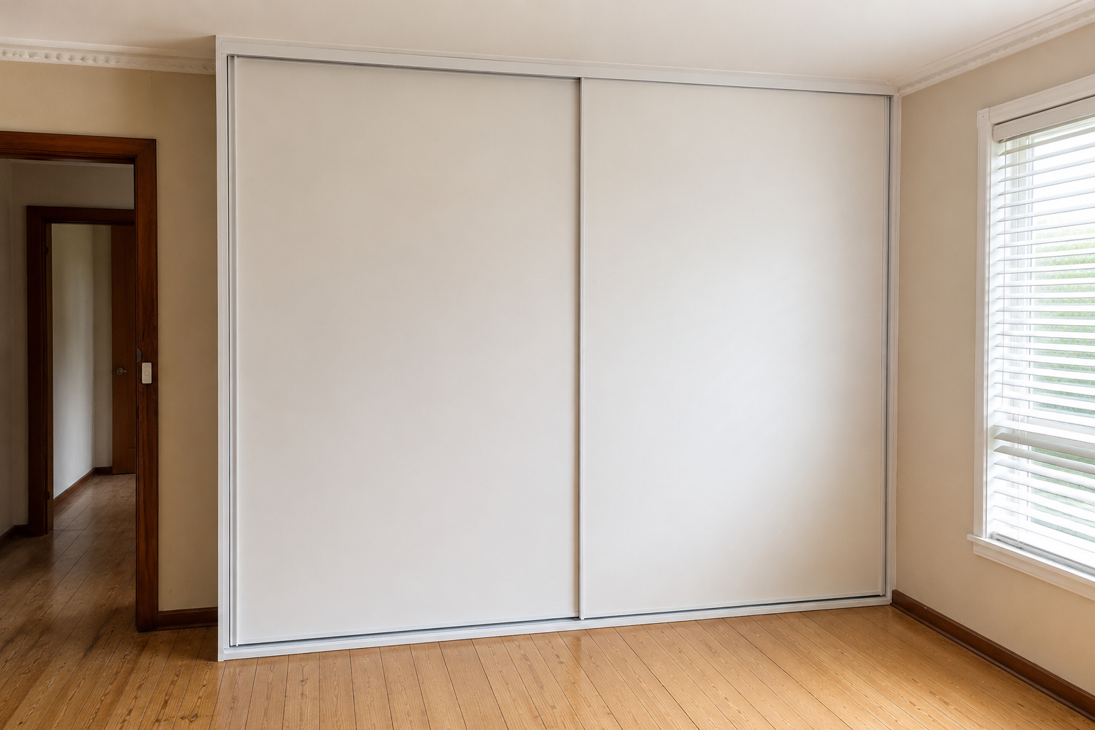 floor-to-ceiling wardrobes